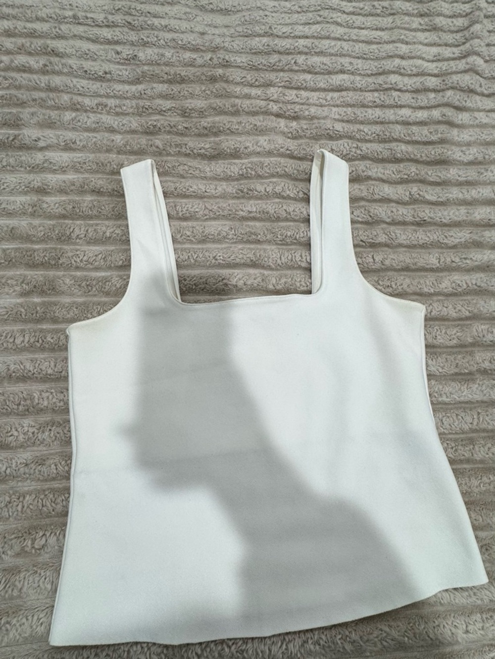 Zara Cream Square-Neck Tank Top